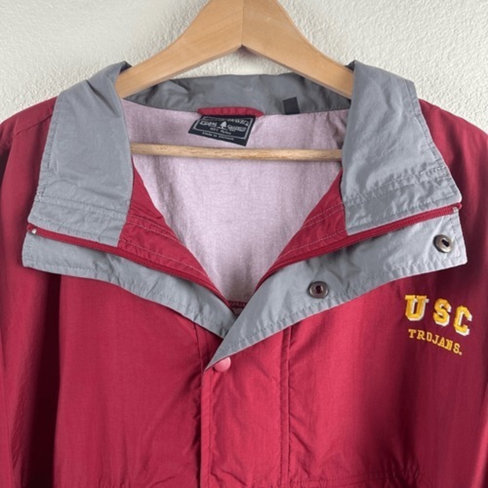 USC Vintage Red Pullover Windbreaker Jacket - Picture 3 of 12